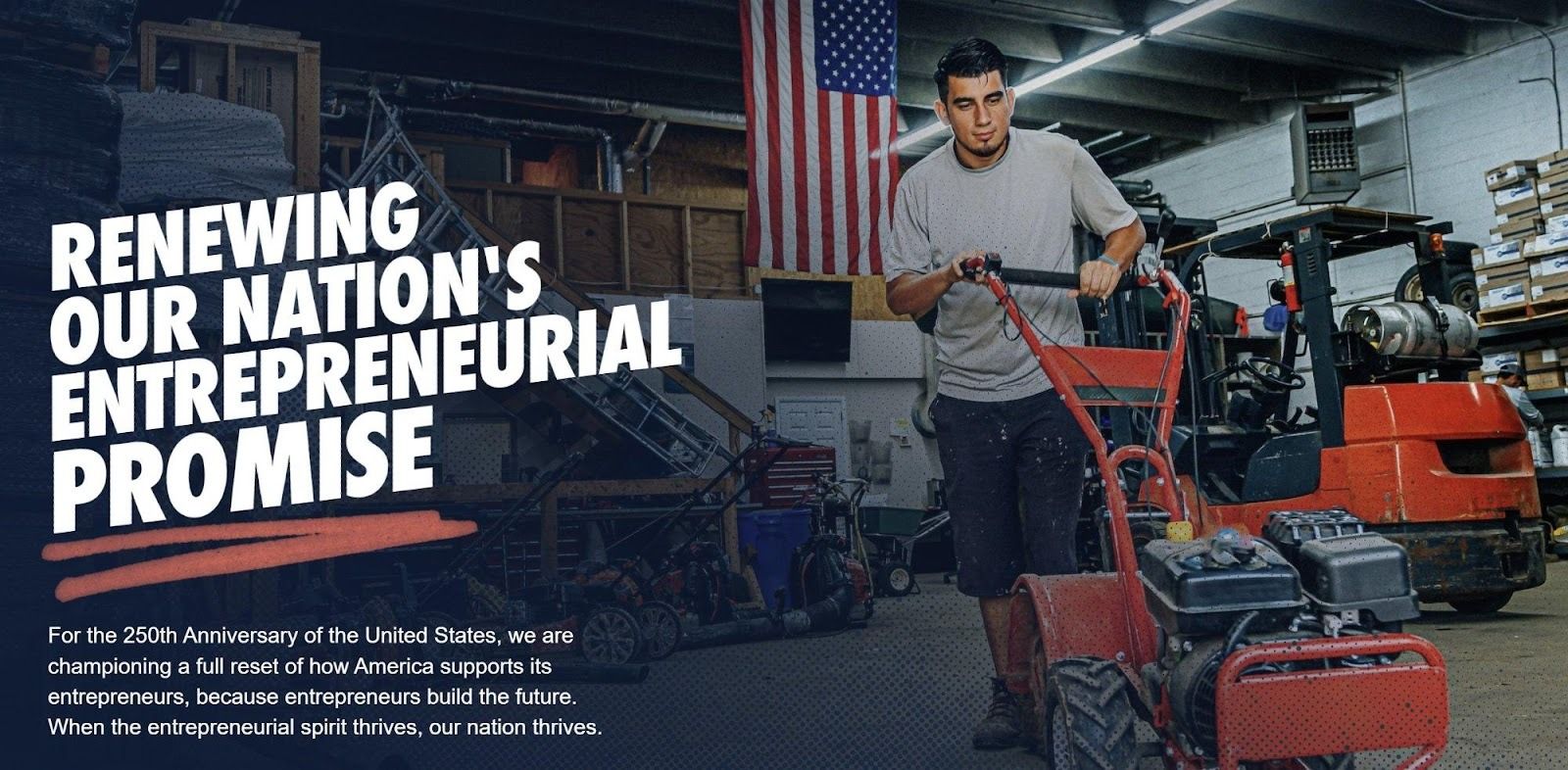 Renewing Our Nation's Entrepreneurial Promise banner