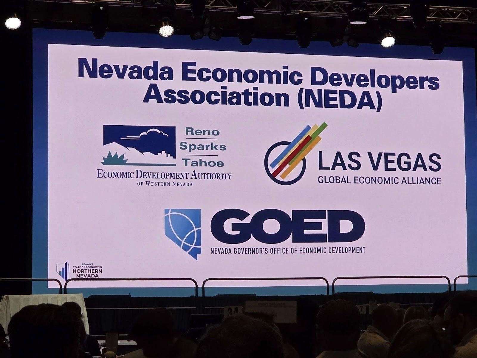 EDAWN State of Economy event with EDAWN LVGEA GOED logos